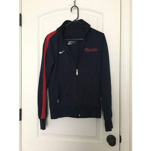 Nike Men's Full Zip Track Jacket Kernersville Chrysler Dodge Size Small Blue